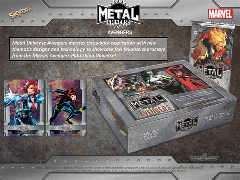 marvel metal box|marvel metal universe trading cards.